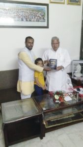 Photos of Acharya Gaurav Arya,, astrologer gaurav arya and eiha dixit with rajendra agarwal mp meerut